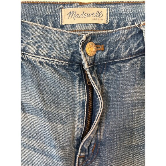 Madewell Jeans Size 32 X 29 Straight Leg Mid Wash 100% Cotton Ankle Comfort - Picture 6 of 10